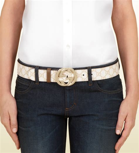 belt with interlocking g buckle